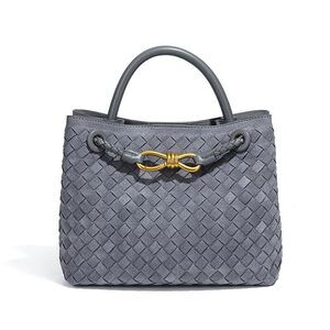 8258 Suede Woven Tote Bag Leather Shoulder Handbag Designer Top Handle